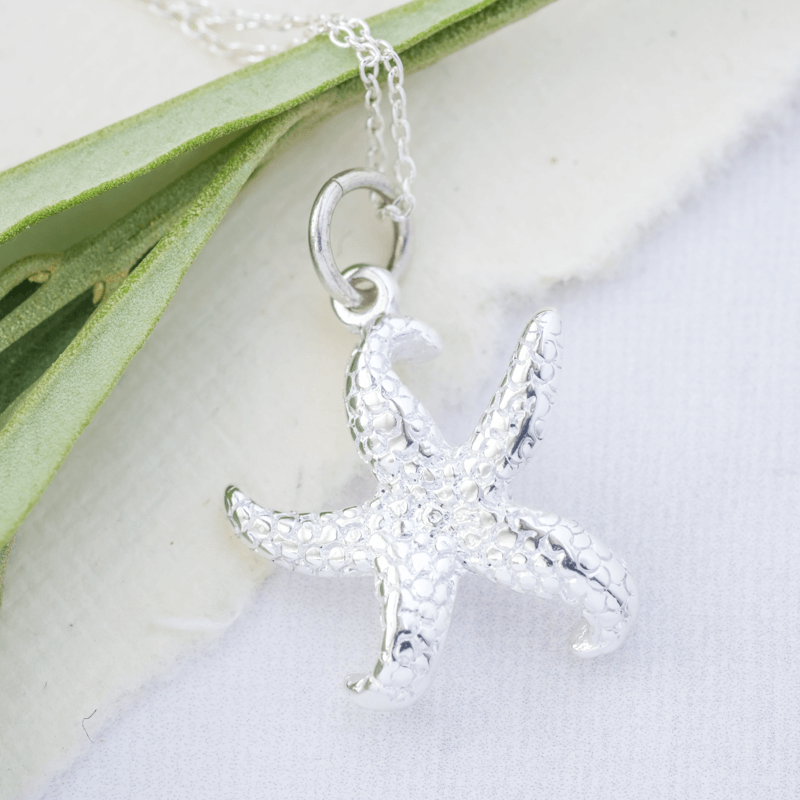 silver starfish necklace