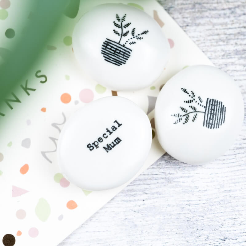 special mum porcelain pebble gift