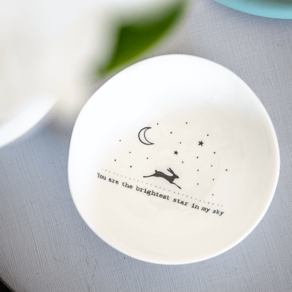 porcelain trinket dish you are the brightest star in my sky quote