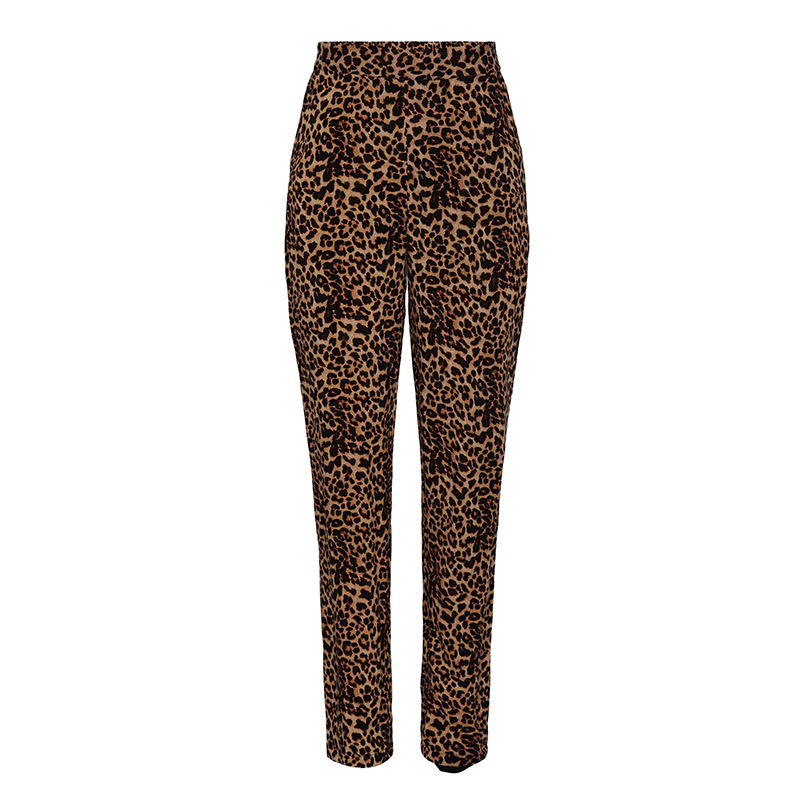Pieces leopard print trousers