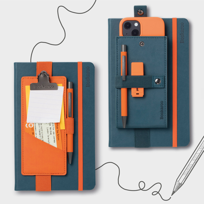 Bookaroo clipboard for notebooks orange
