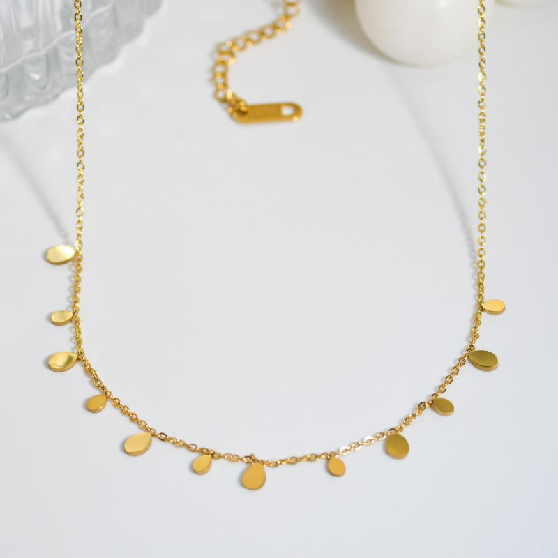 gold tear drop necklace