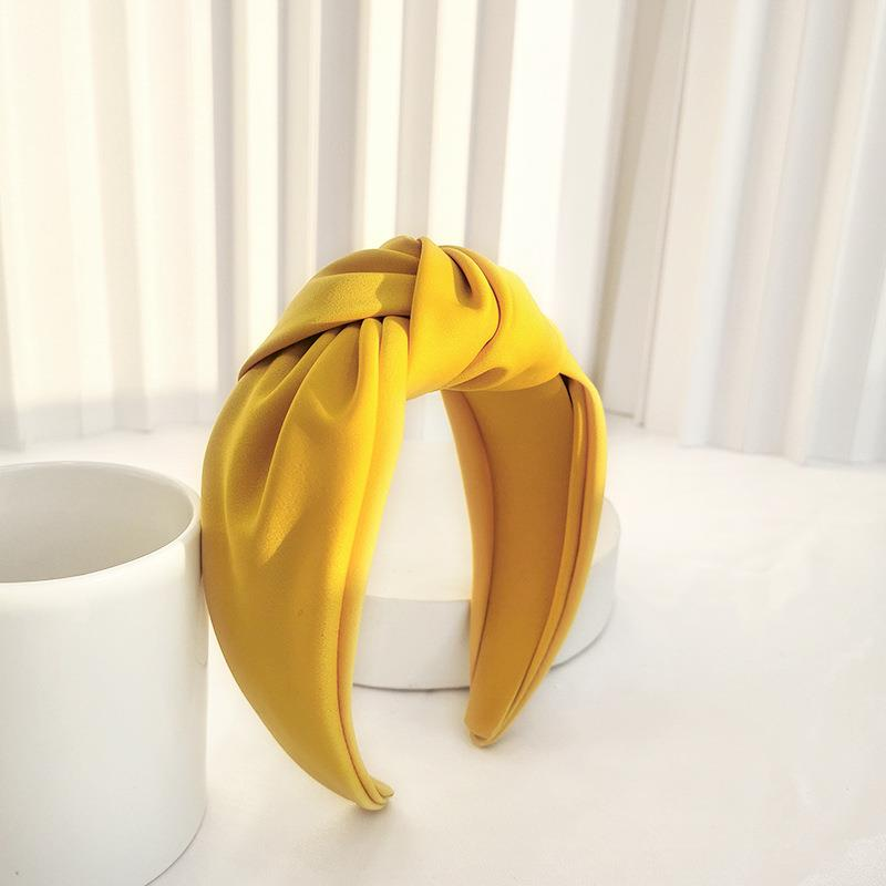 fabric headband yellow with twist top