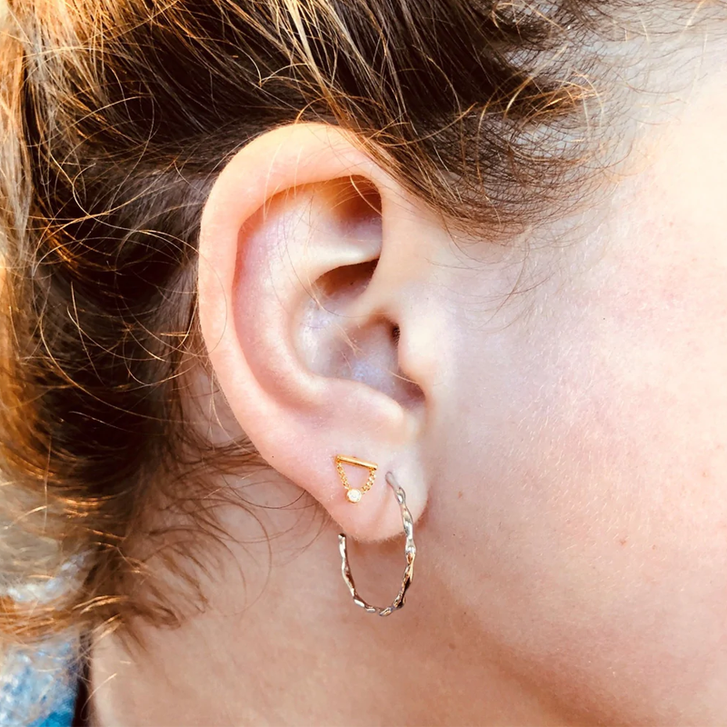 contemporary hoop earrings