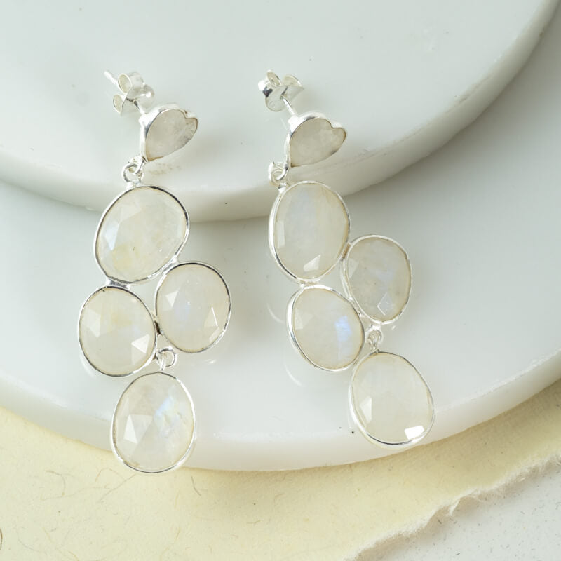 moonstone statement earrings