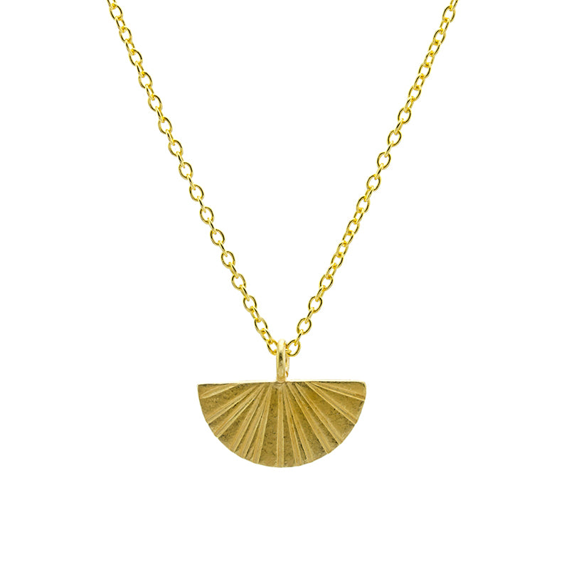 One & Eight jewellery gold fan necklace Bournemouth stockist