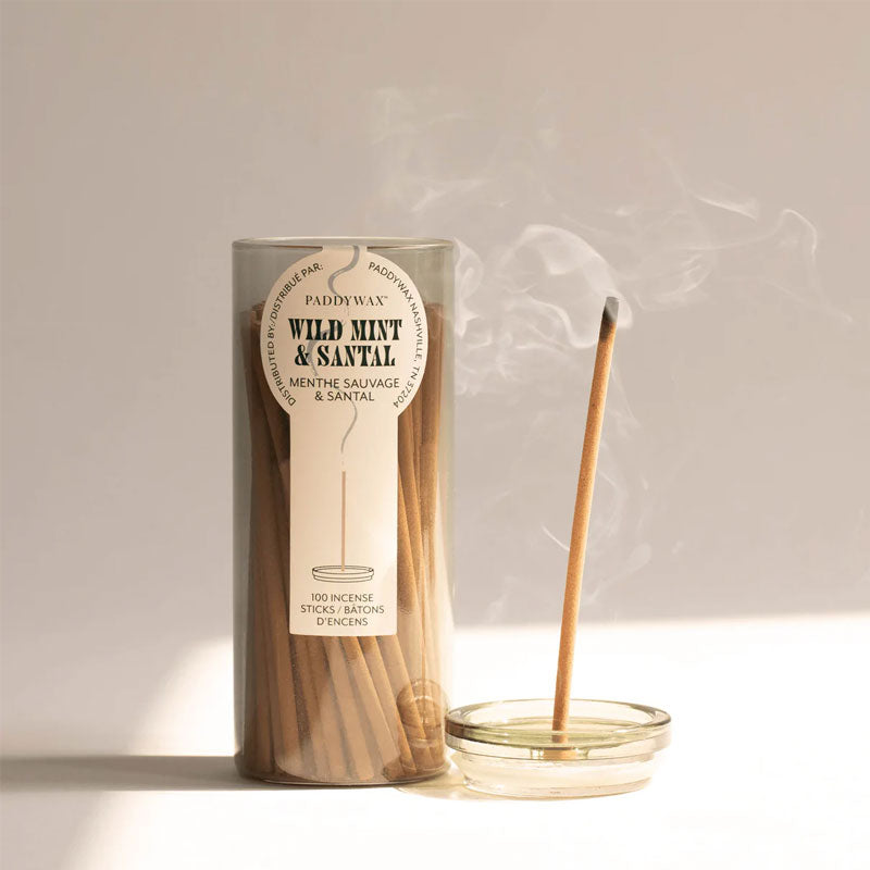 paddywax wild mint and santal incense sticks