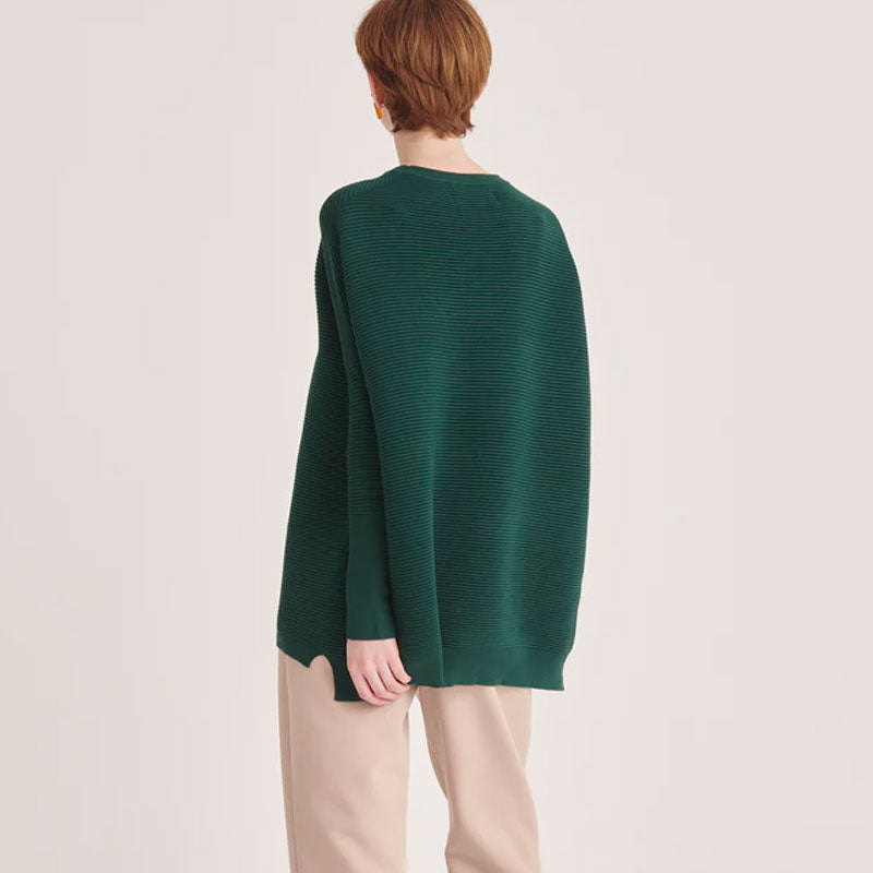 Paisie ribbed jumper green back