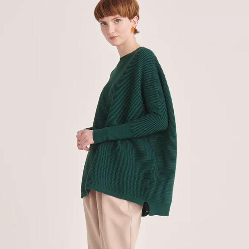 Paisie ribbed jumper green model