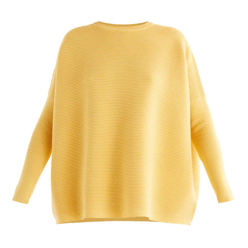 Paisie ribbed jumper yellow