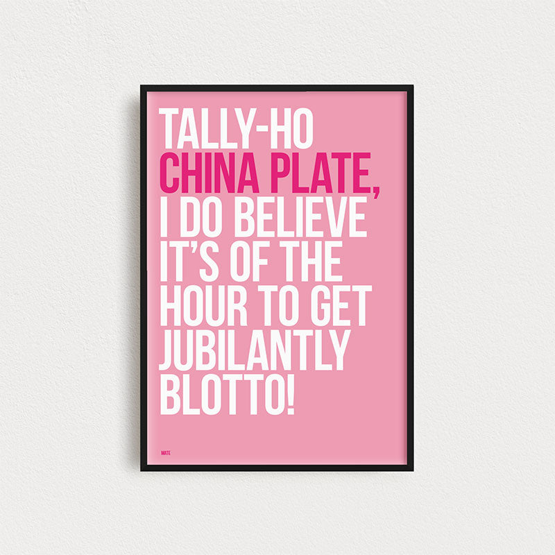 wall art cockney rhyming slang china plate