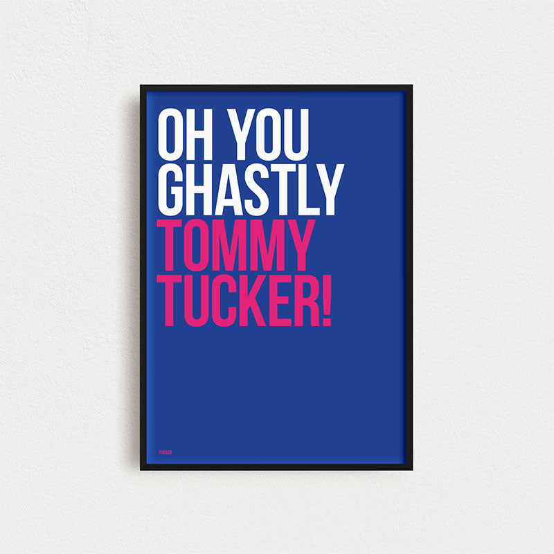 typography art print cockney rhyming slang tommy tucker