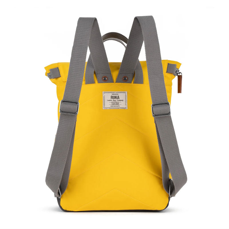 Roka backpack Canfield small aspen yellow back