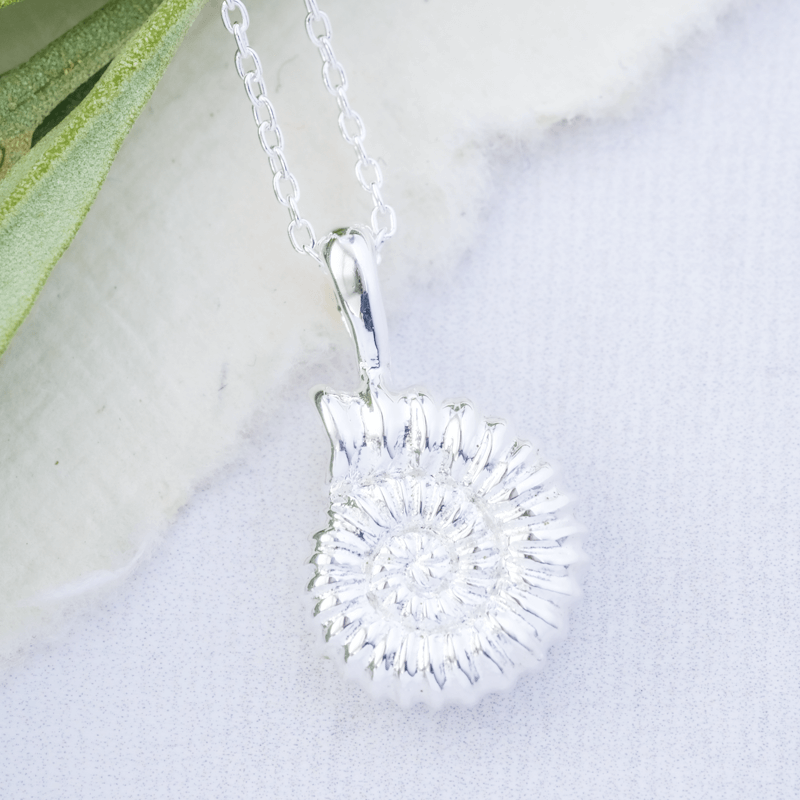 Silver Ammonite Necklace