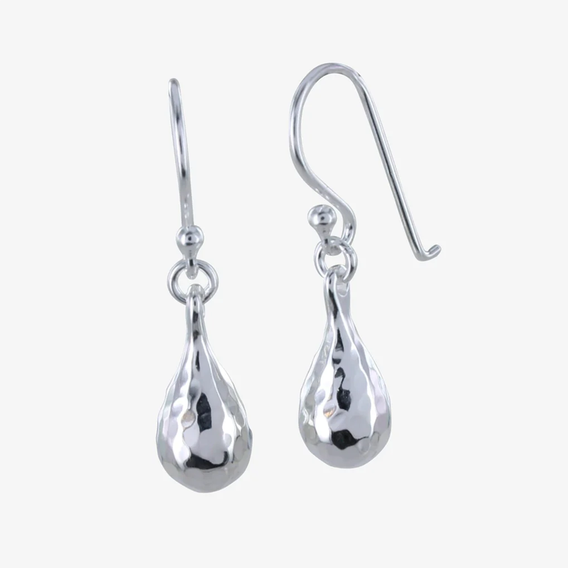 silver teardrop earrings