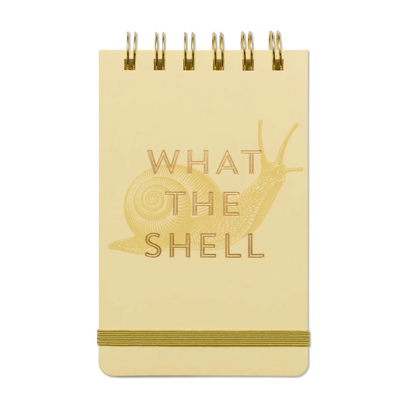 Vintage Sass What The Shell yellow notepad
